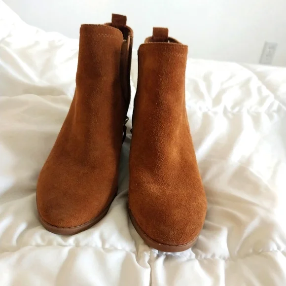 Franco Sarto Wayra wedge leather booties size 8 NwOT - Picture 2 of 8